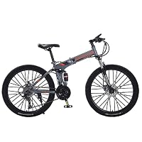 Amazon | Acnivko マウンテンバイク 折りたたみ可能 24/26インチ 21/24